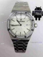 Copy Swiss Audemars Piguet Royal Oak Watch SS White Diamond Bezel